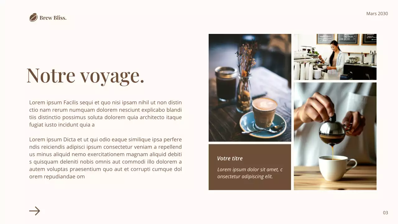 Brun et blanc Simple Classic Coffe Shop Introduction