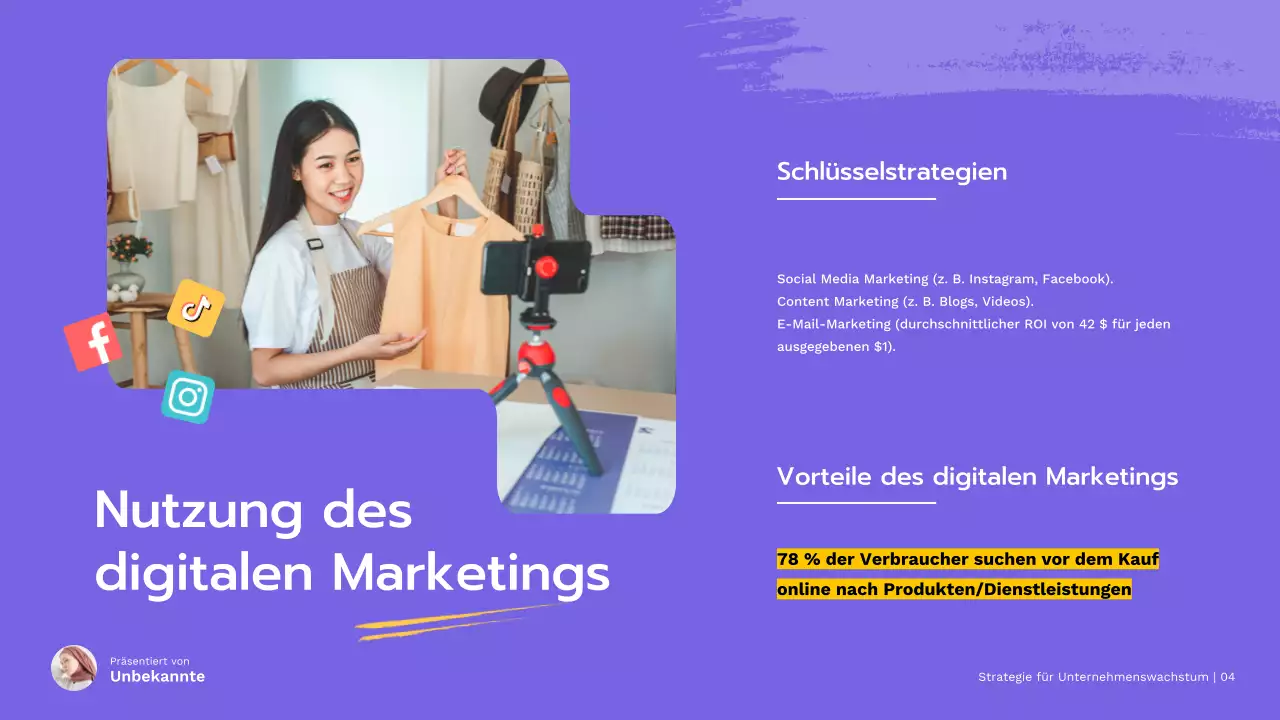 Red Modern Small Business Wachstumsstrategie