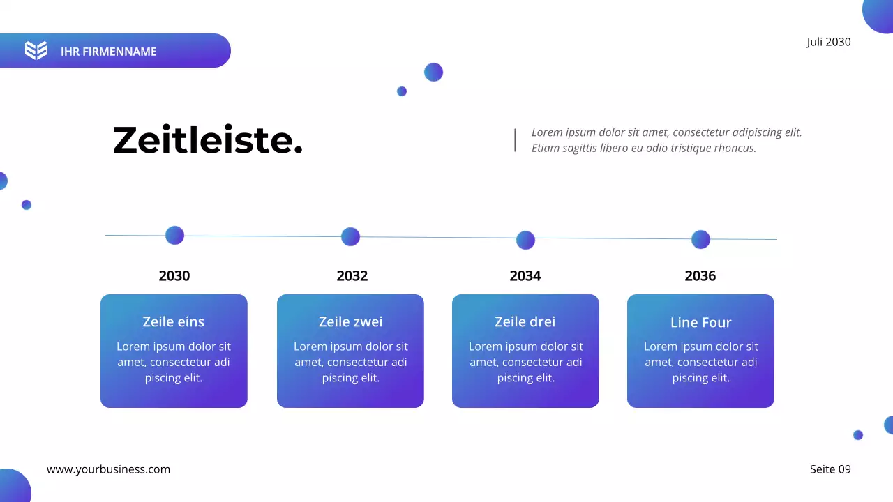 Lila und Blau Moderner Businessplan