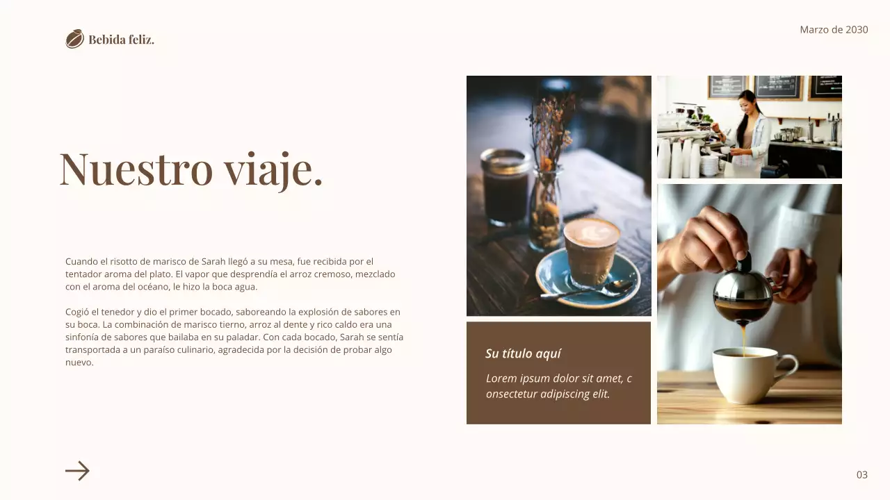 Marrón y blanco Simple Classic Coffe Shop Introducción