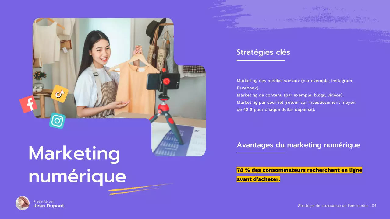 Stratégie de croissance des petites entreprises modernes rouges