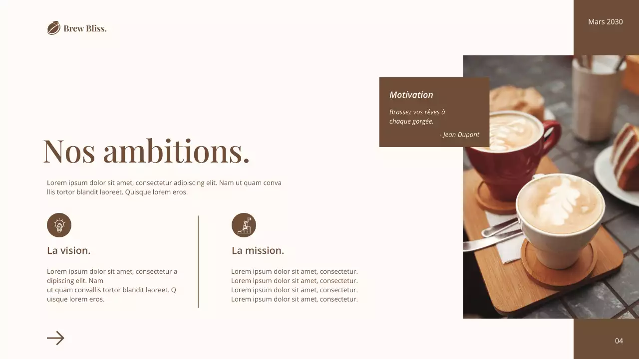 Brun et blanc Simple Classic Coffe Shop Introduction