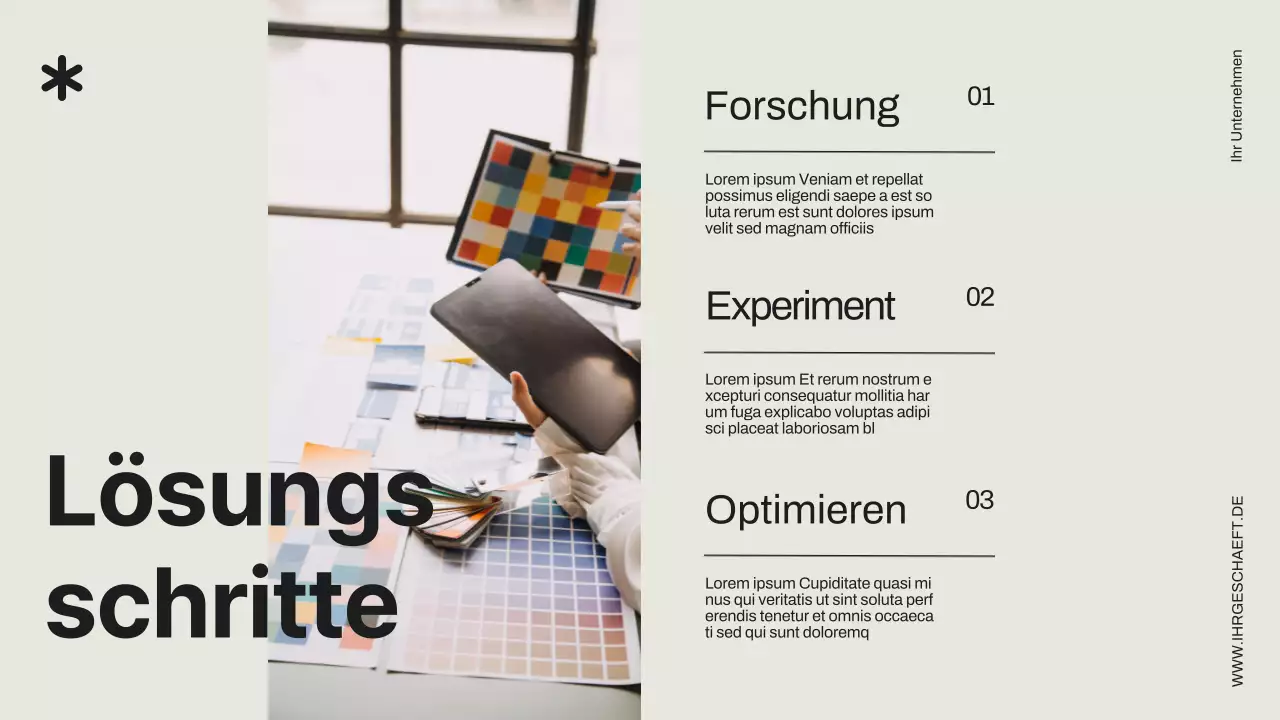 Schwarz und Elfenbein Minimal Business Project Proposal