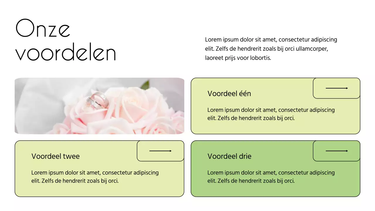 Wit en Groen Minimal Bloemenwinkel Introductie van het bedrijf
