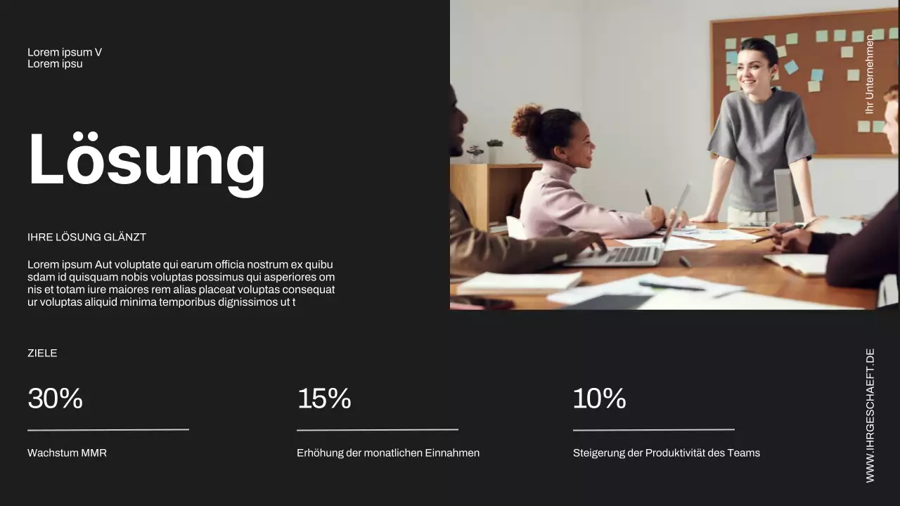 Schwarz und Elfenbein Minimal Business Project Proposal