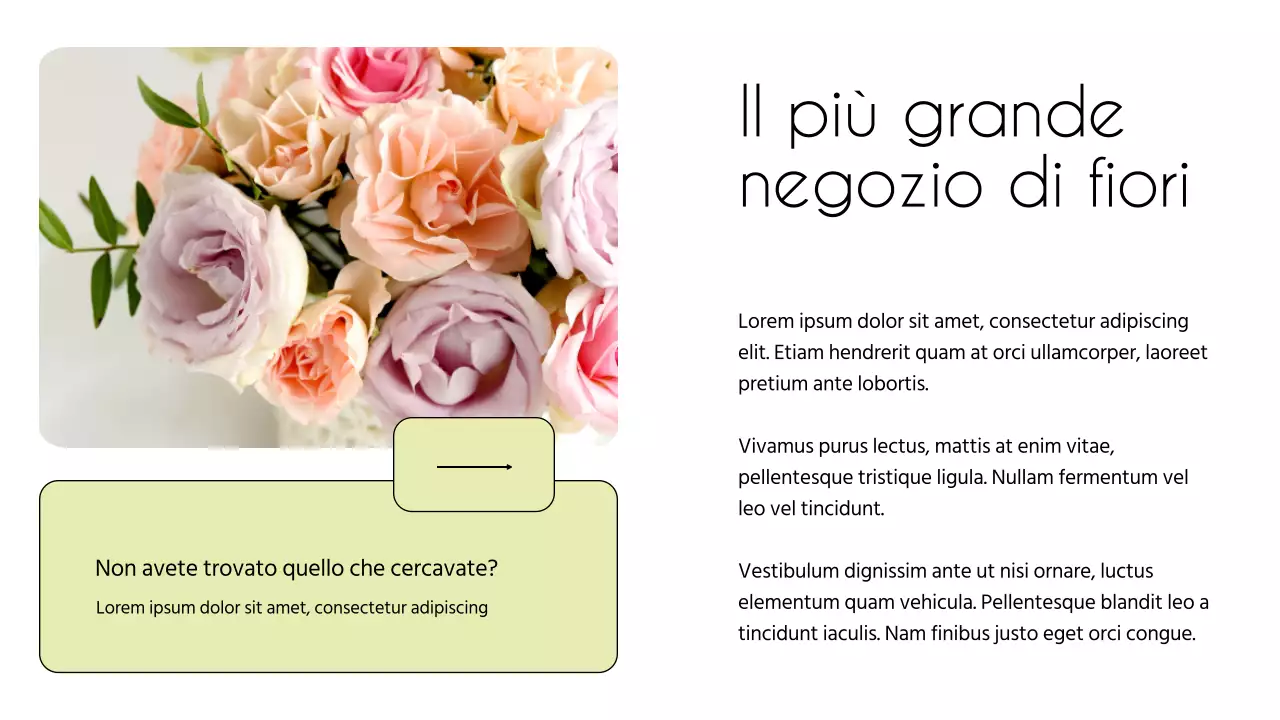 Presentazione dell'azienda del negozio di fiori minimalista bianco e verde