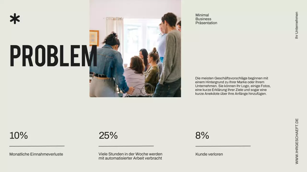 Schwarz und Elfenbein Minimal Business Project Proposal