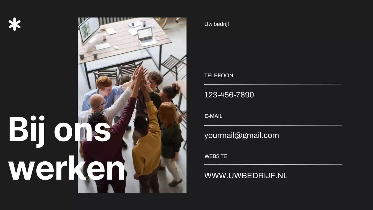 Minimalistisch zakelijk projectvoorstel in zwart en ivoor