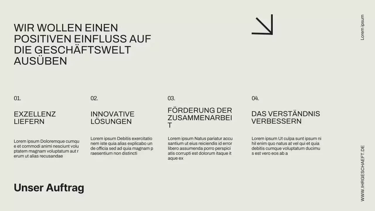 Schwarz und Elfenbein Minimal Business Project Proposal
