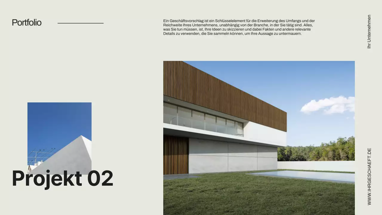 Schwarz und Elfenbein Minimal Business Project Proposal