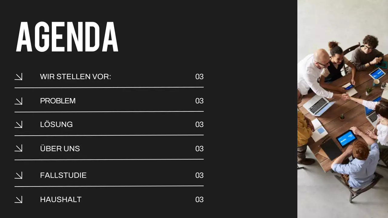 Schwarz und Elfenbein Minimal Business Project Proposal