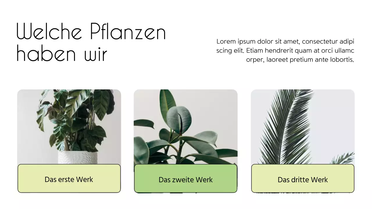 Weiß und Grün Minimal Flower Shop Einführung des Unternehmens