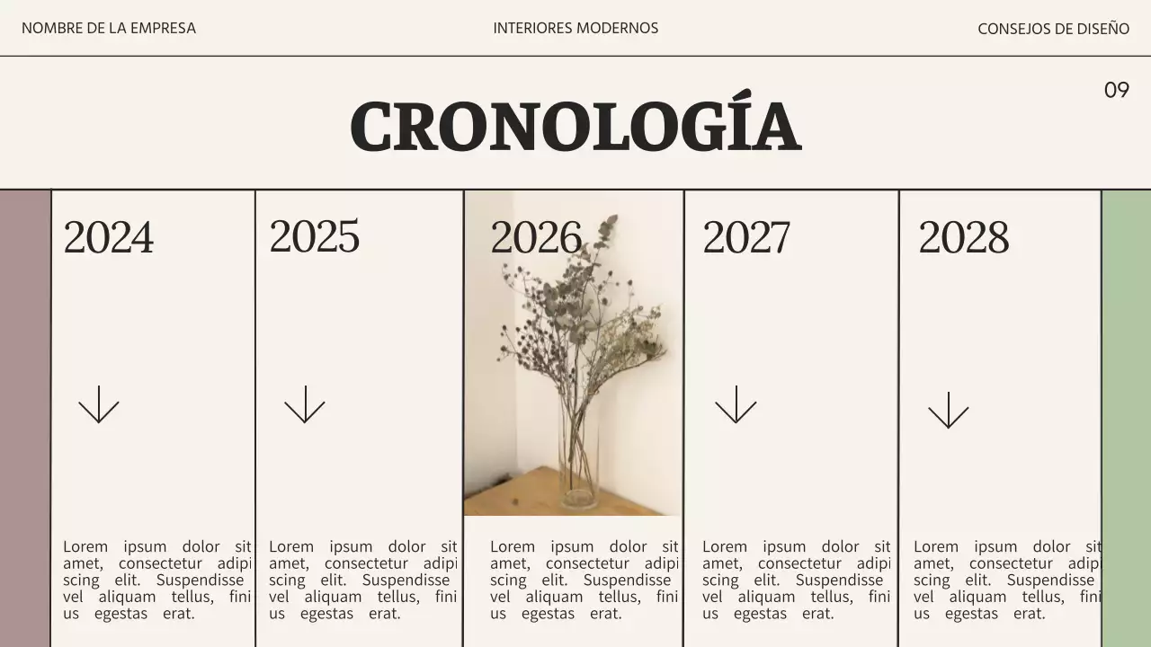 Estudio de interiorismo moderno en beige y negro Promoción empresarial