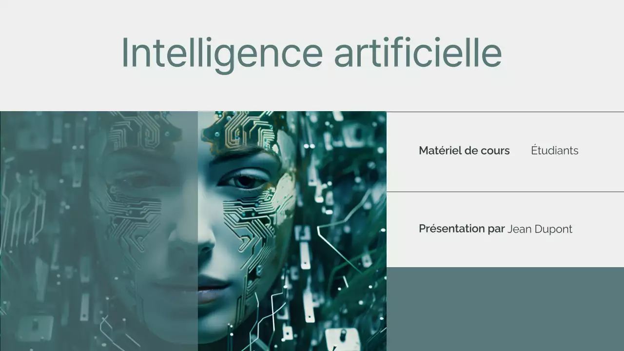 Matériel de cours sur l'intelligence artificielle minimale verte