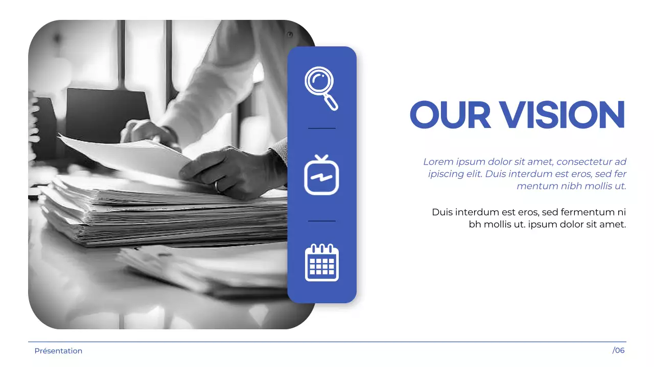 White indigo simple moderne Agence de marketing introduction de l'entreprise