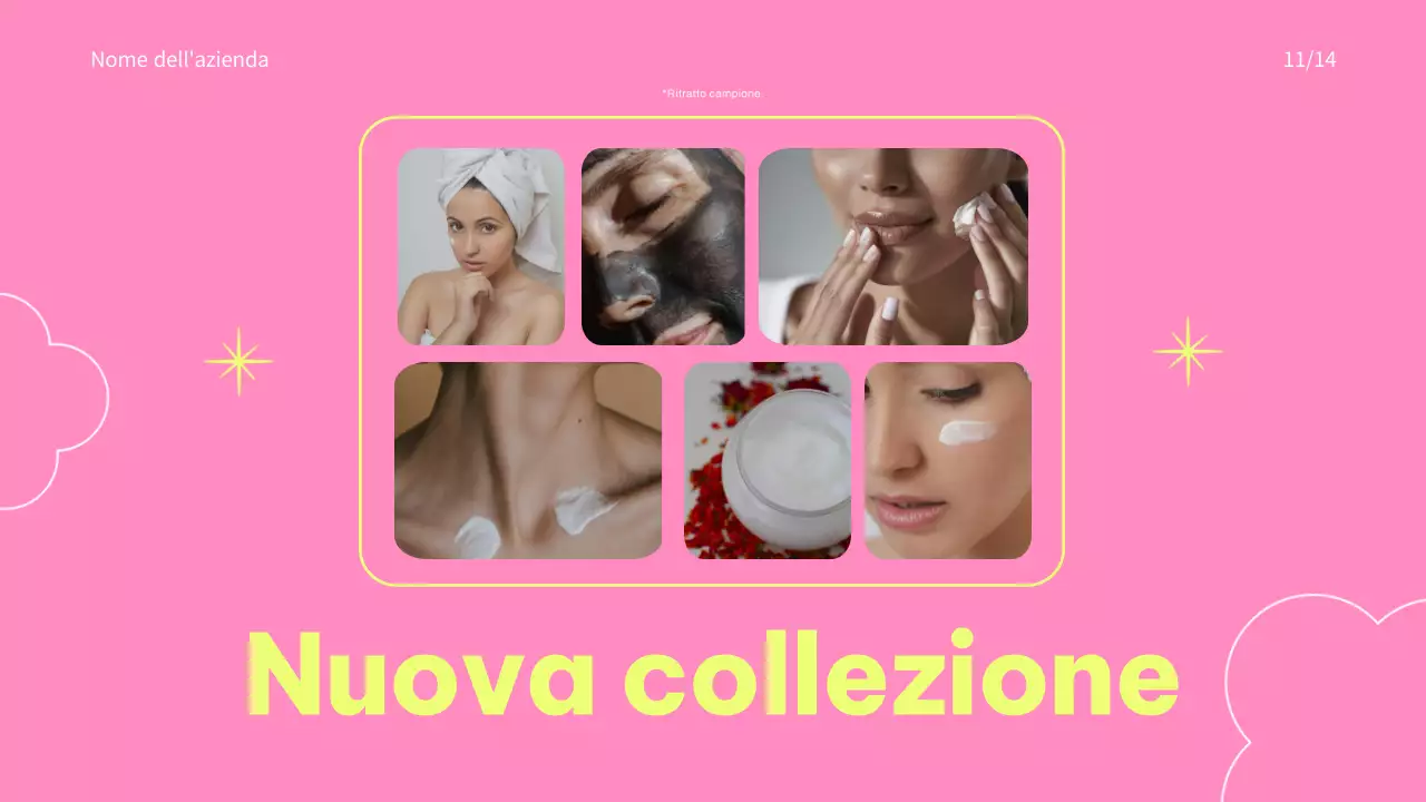 Promozione del marchio cosmetico colorato di tendenza rosa e blu