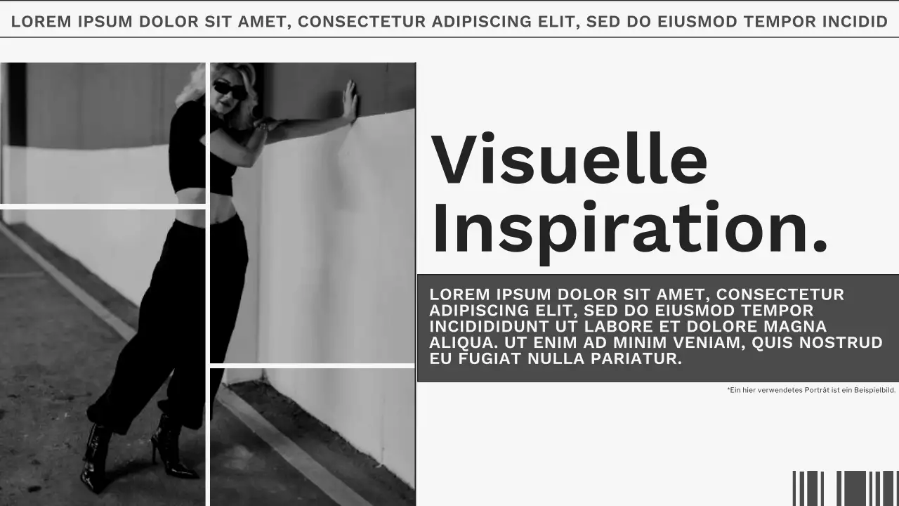 Grau und Weiß Trend Minimal Fotografen Portfolio Material