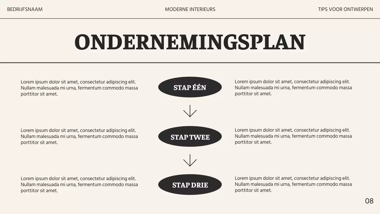 Beige en Zwart Modern Interieur Ontwerp Studio Zakelijke Promotie