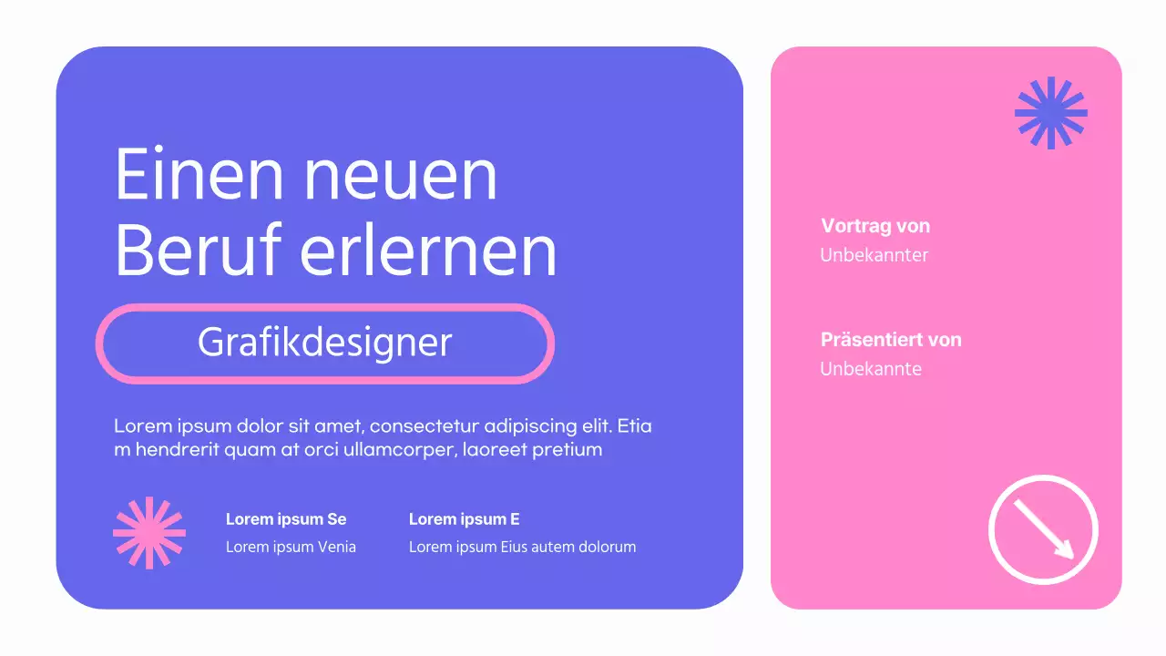 Lila-rosa Moderner Grafikdesigner Kurs Promotion