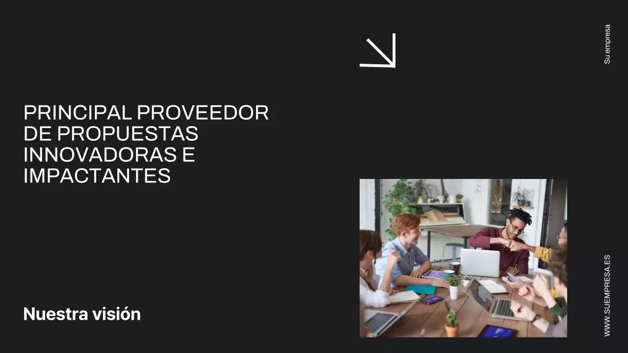 Propuesta de proyecto empresarial minimalista en negro y marfil
