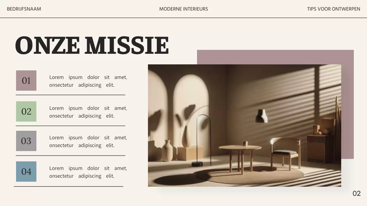 Beige en Zwart Modern Interieur Ontwerp Studio Zakelijke Promotie