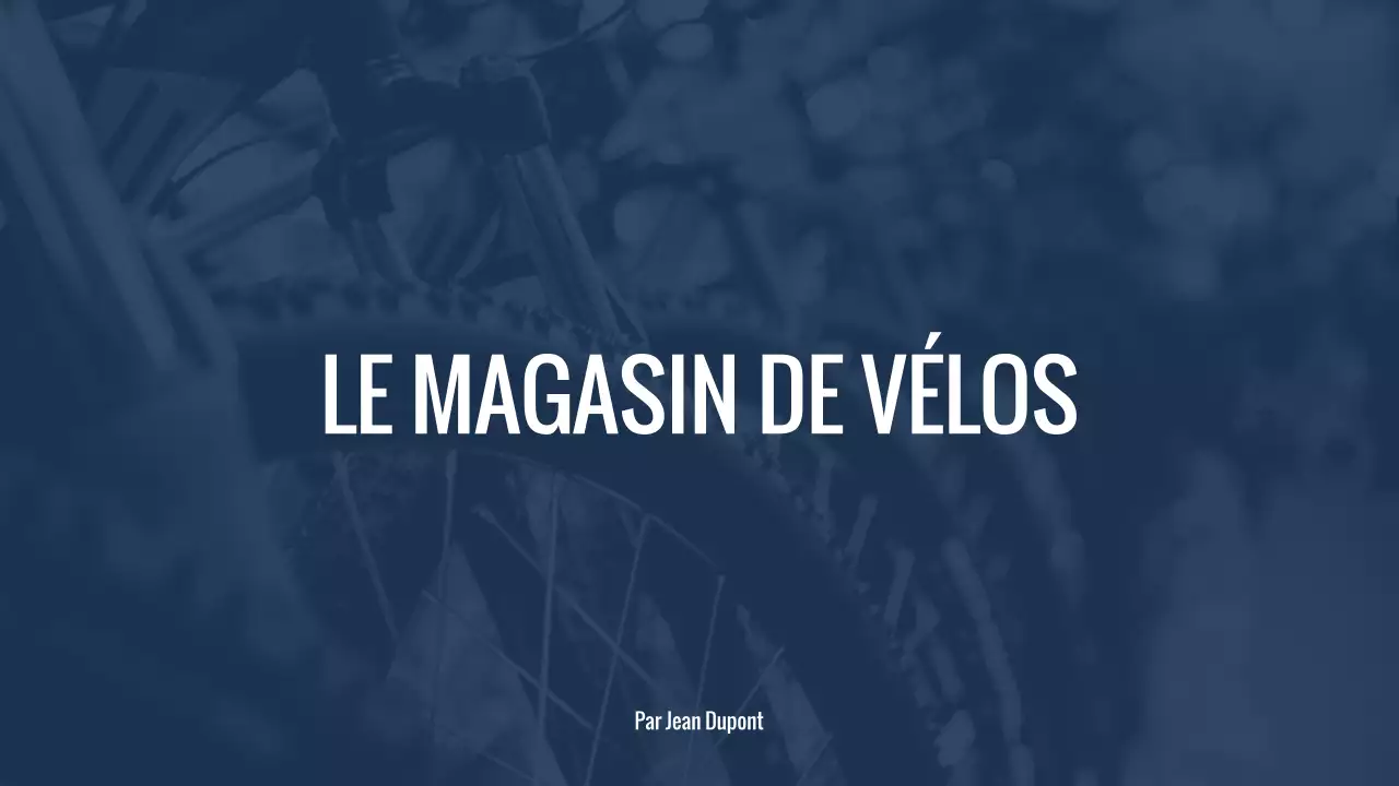 Présentation de la société Navy Red modern minimal Bike Shop