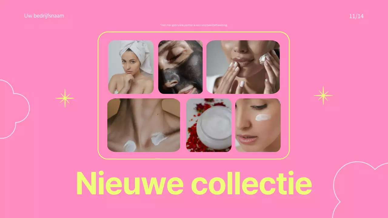 Roze en blauwe trend kleurrijke cosmetische merk promotie