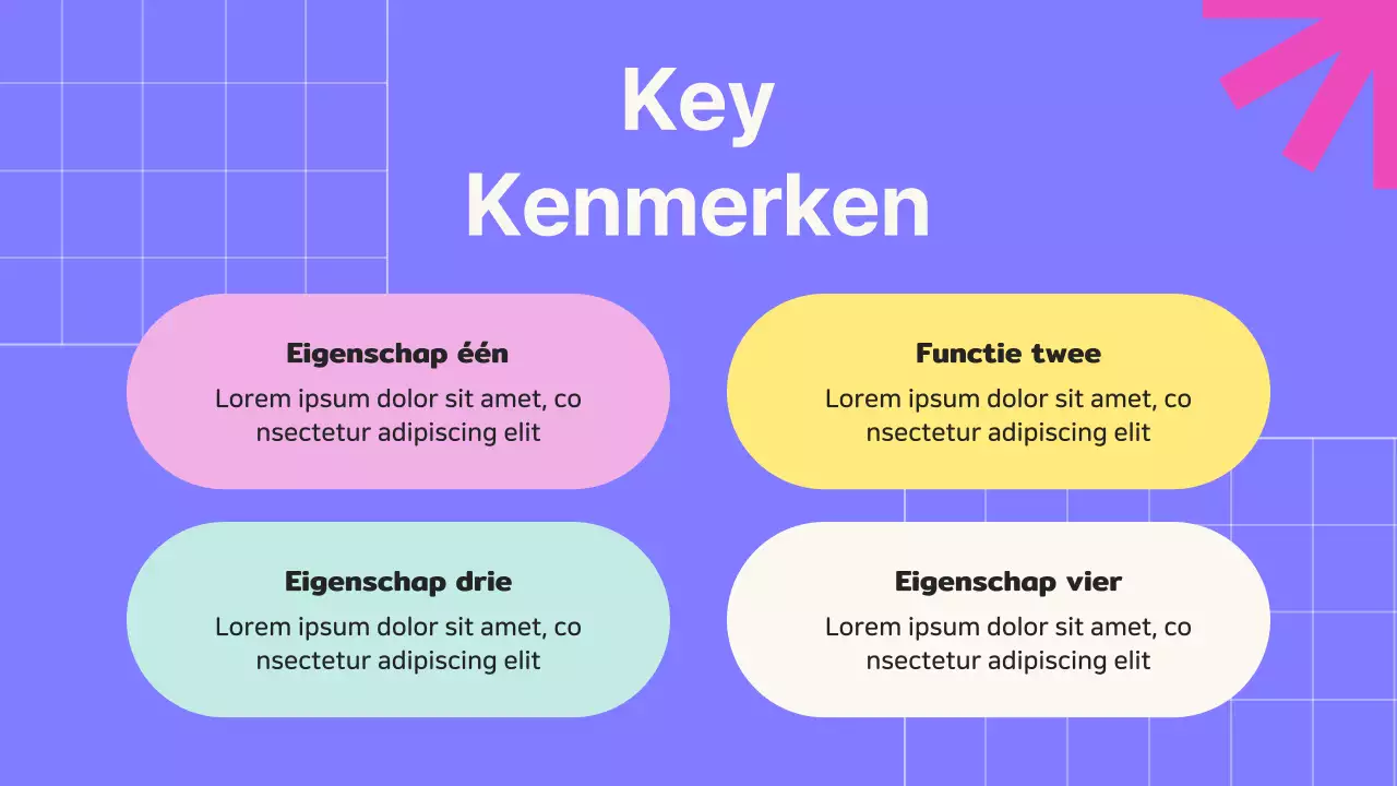 Beige en Paars Geometrische Online SMM Cursus Promotie