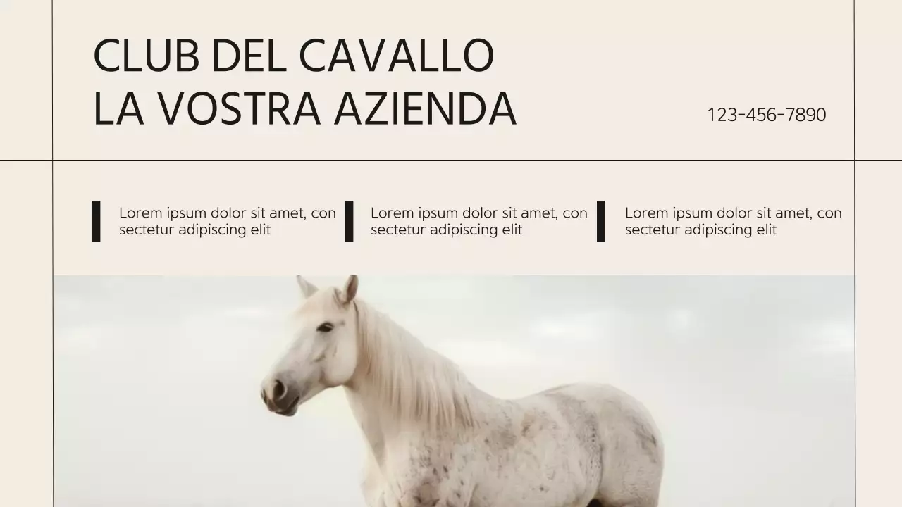 Introduzione dell'azienda Beige Minimal Horse Club