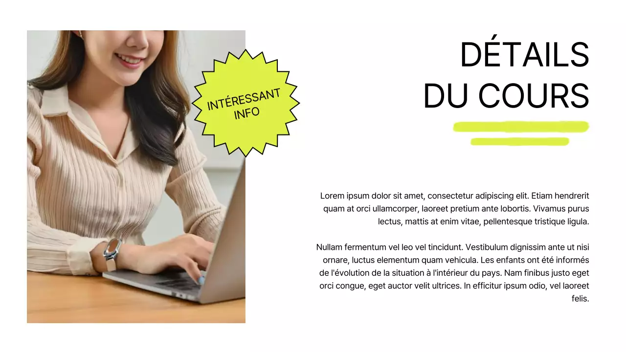 Promotion de cours en ligne moderne blanc et citron vert