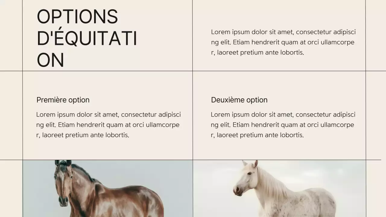 Beige Minimal Horse Club Présentation de la société