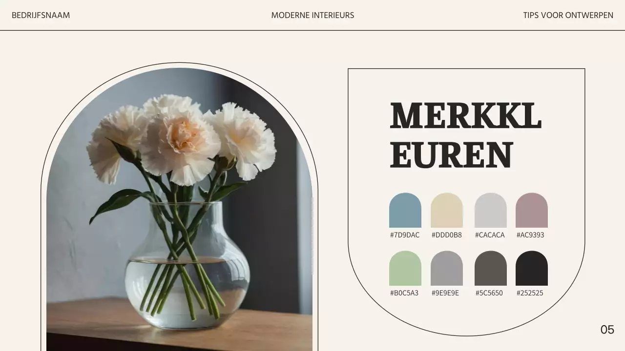 Beige en Zwart Modern Interieur Ontwerp Studio Zakelijke Promotie