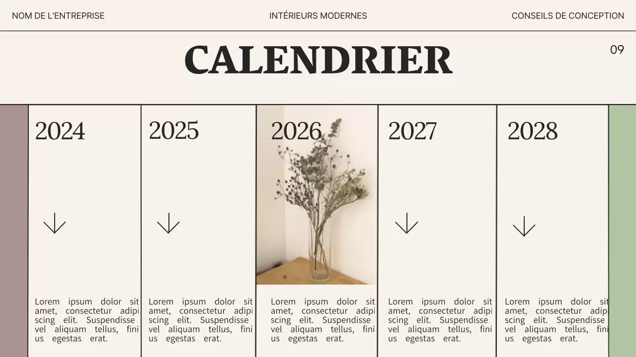 Studio de design d'intérieur moderne beige et noir Promotion d'entreprise