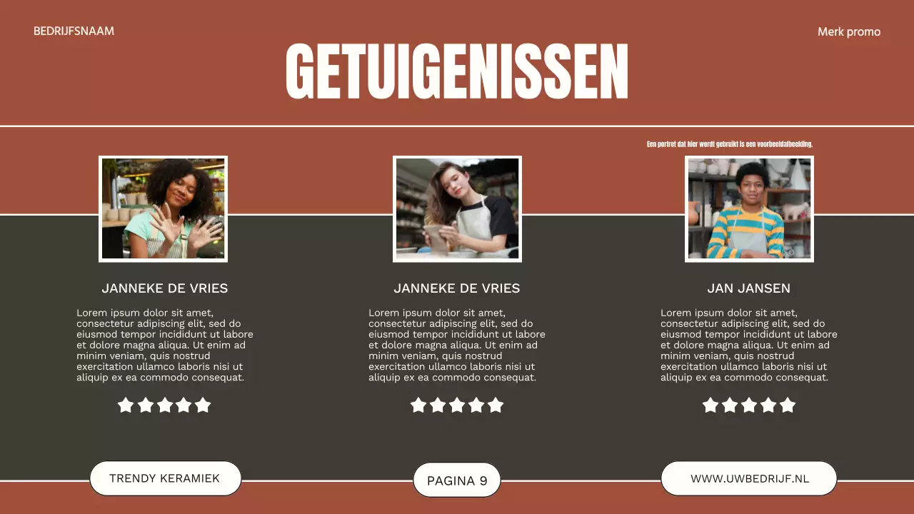 Bruin en grijs modern aardewerk Studio zakelijke promotie