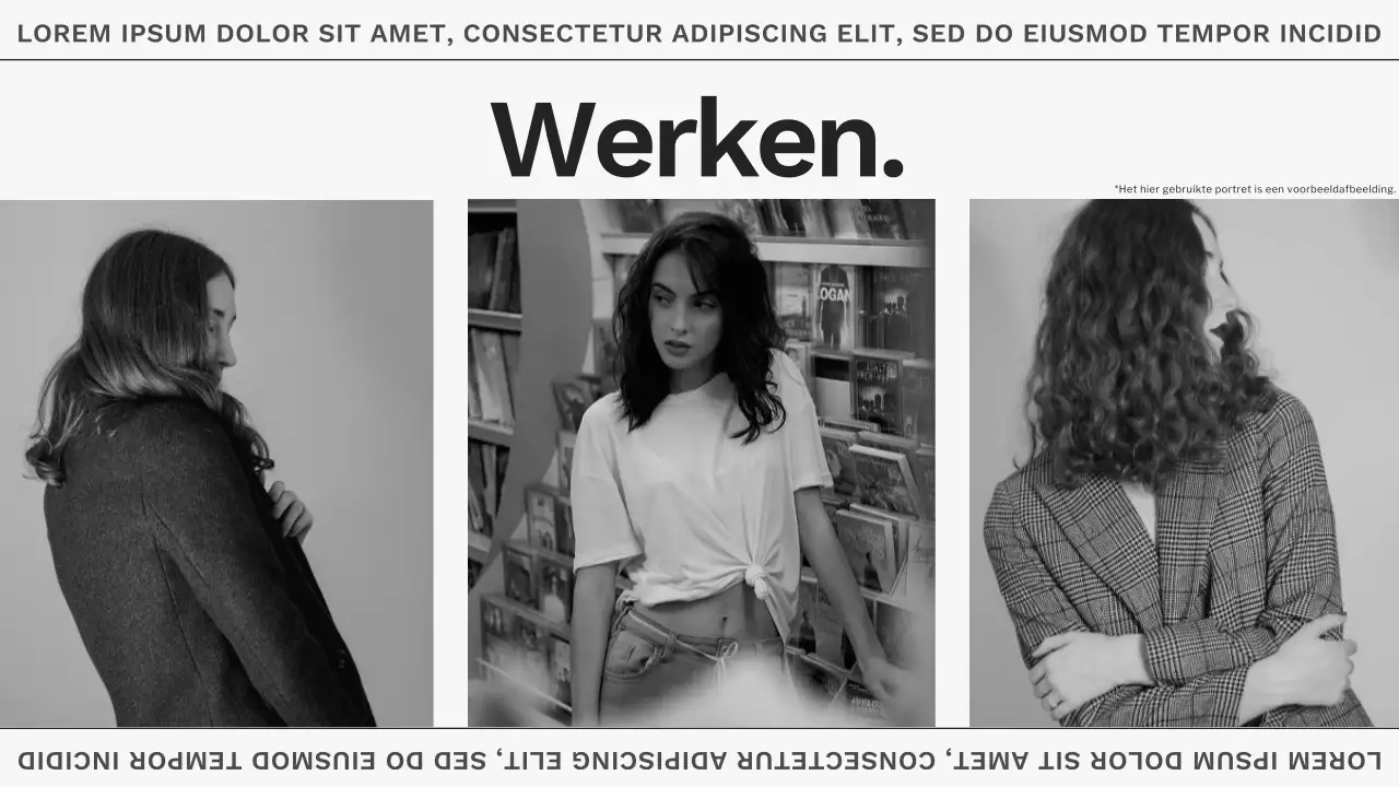 Grijs en Wit Trend Minimal Fotograaf Portfolio Materiaal