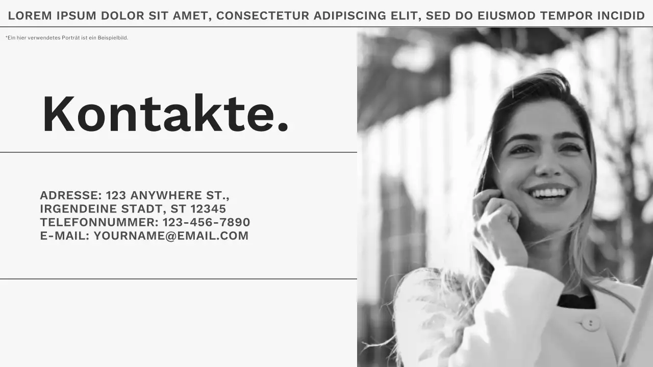 Grau und Weiß Trend Minimal Fotografen Portfolio Material