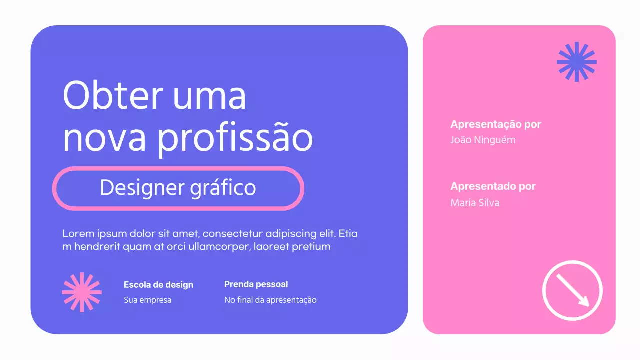 Promoção do Curso de Designer Gráfico Moderno Rosa Púrpura