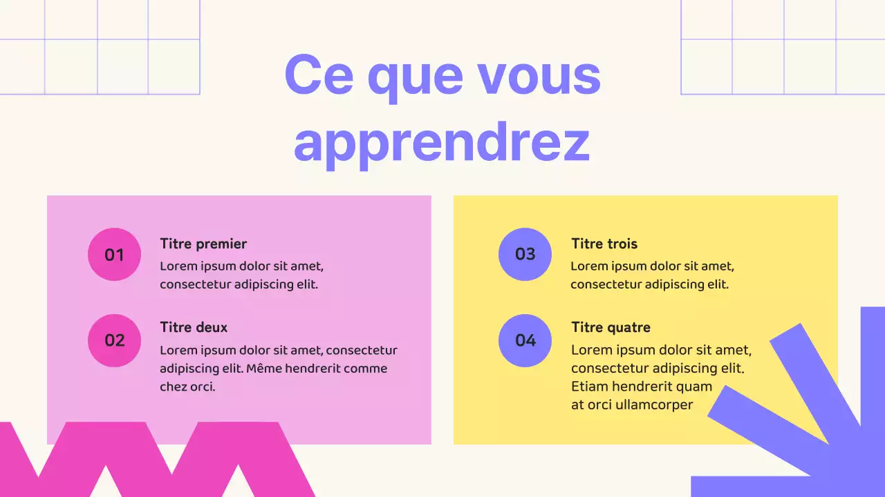 Beige et violet Géométrique Promotion des cours SMM en ligne