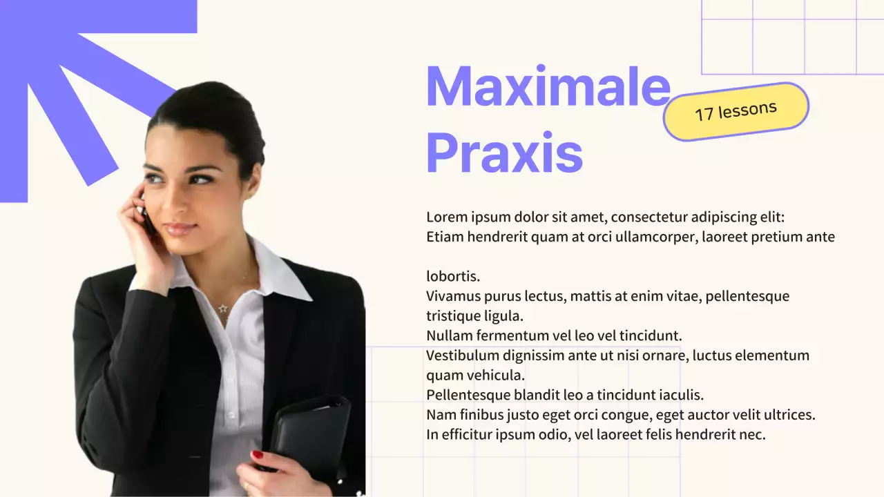 Beige und Lila Geometrische Online SMM Kurs Promotion