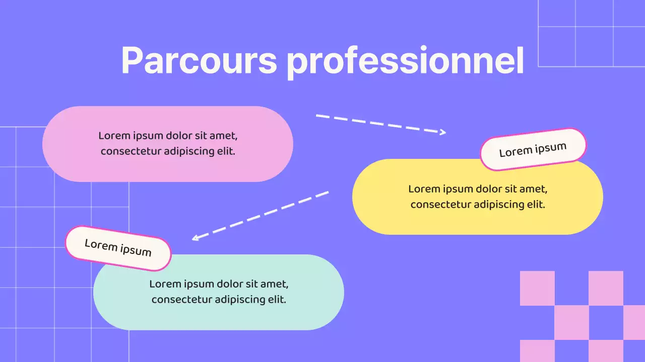 Beige et violet Géométrique Promotion des cours SMM en ligne