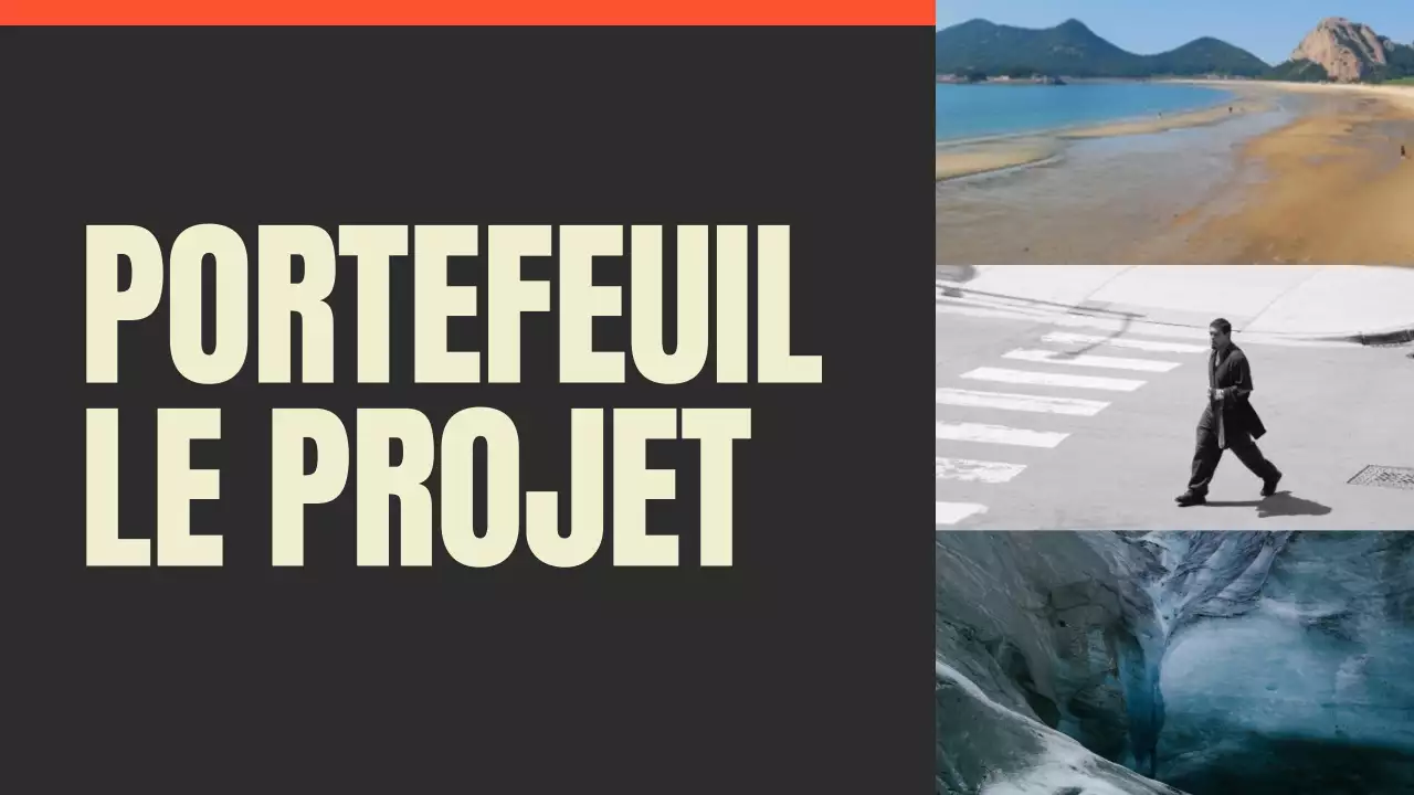 Présentation du portfolio d'un photographe de tendances en noir et rouge