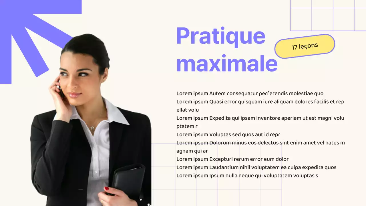 Beige et violet Géométrique Promotion des cours SMM en ligne