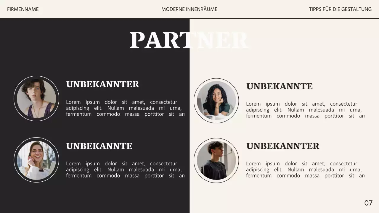 Beige und Schwarz Moderne Innenarchitektur Studio Business Promotion