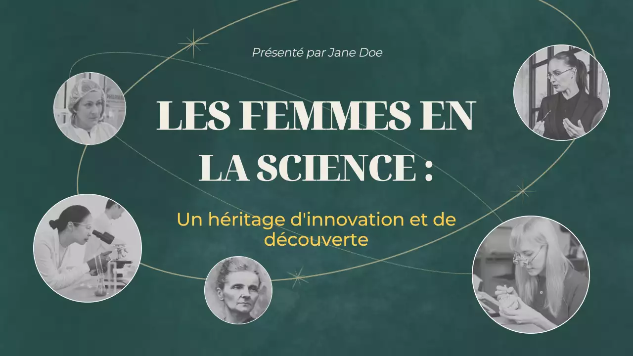 Matériel de cours de base sur les femmes en sciences (vert et gris)