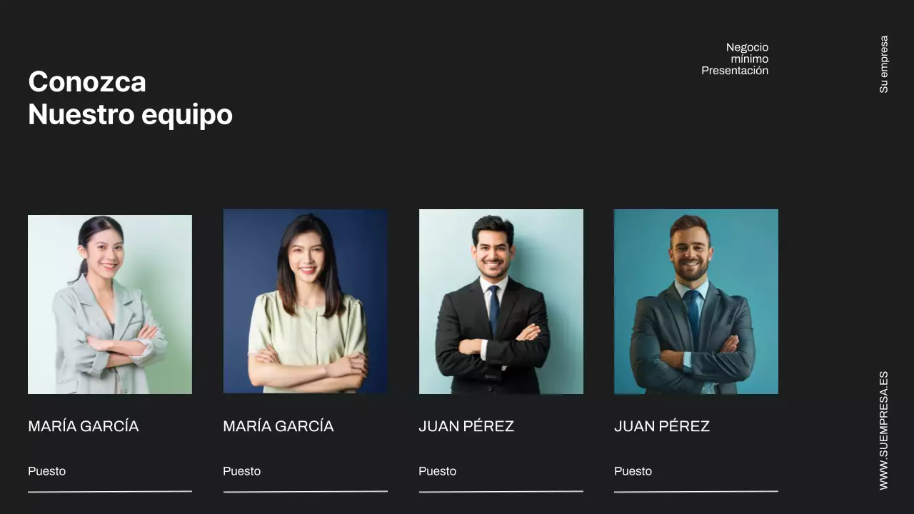 Propuesta de proyecto empresarial minimalista en negro y marfil