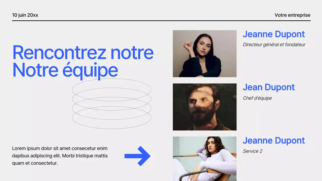 Proposition de projet géométrique moderne noir et bleu