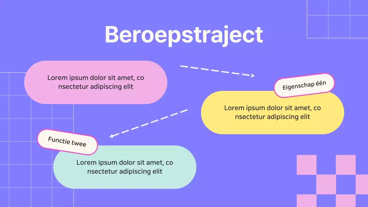 Beige en Paars Geometrische Online SMM Cursus Promotie