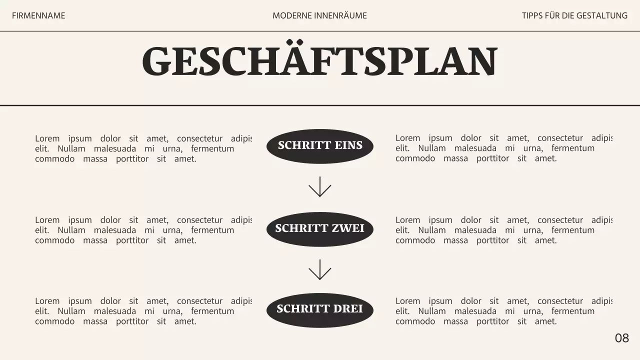 Beige und Schwarz Moderne Innenarchitektur Studio Business Promotion