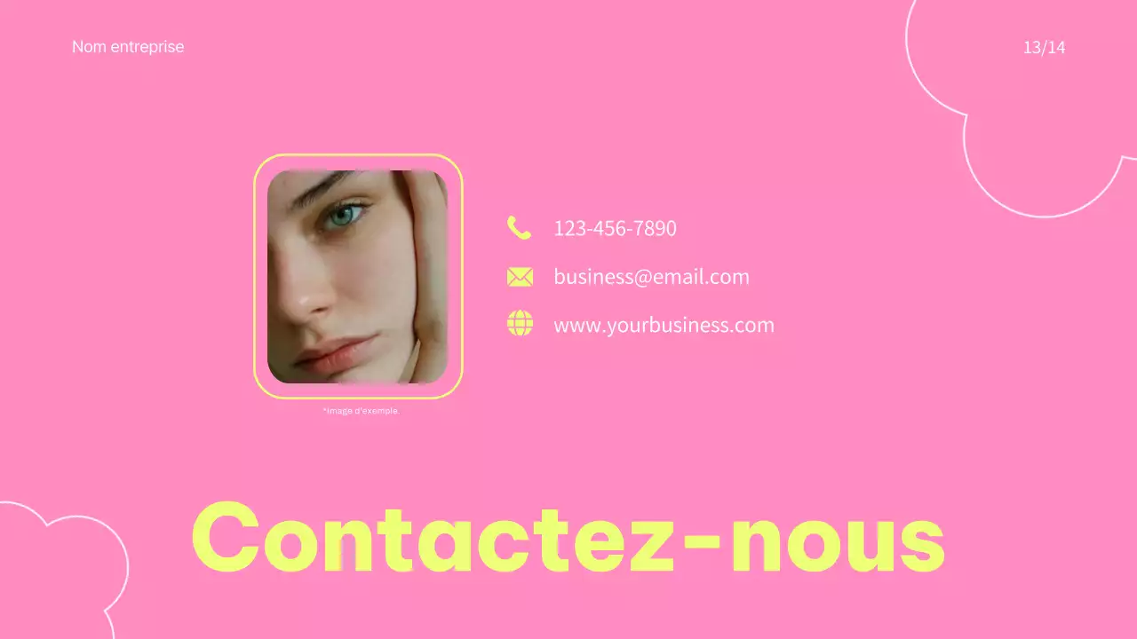 Promotion d'une marque de cosmétique colorée en rose et bleu