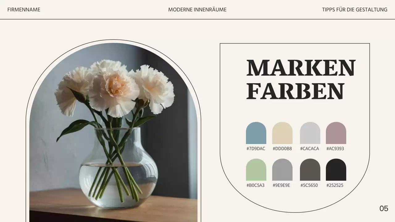 Beige und Schwarz Moderne Innenarchitektur Studio Business Promotion